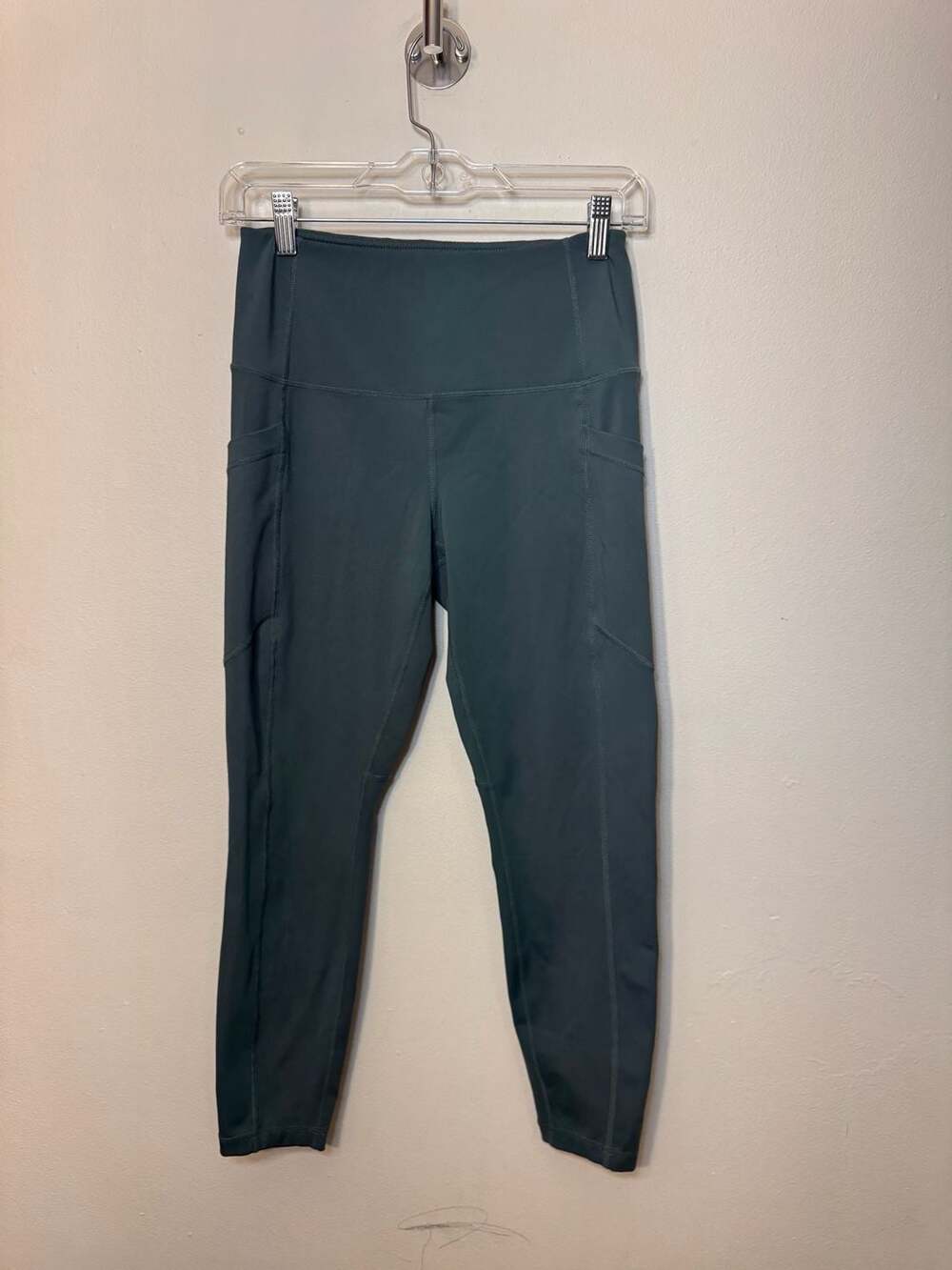 90 Degree by Reflex High Waisted Side Pocket Leggings Teal Size M